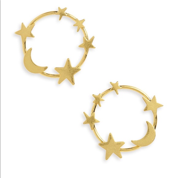 Madewell star and moon earrings - Picture 3 of 4